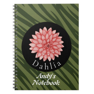 Carnet Collection de fleurs Dahlia personnalisées
