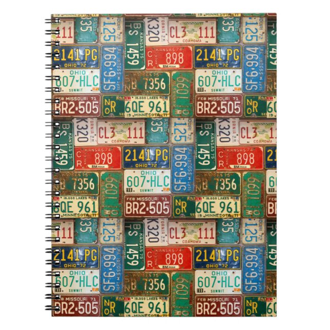 Carnet Collection de plaques de licence rouillées (Devant)