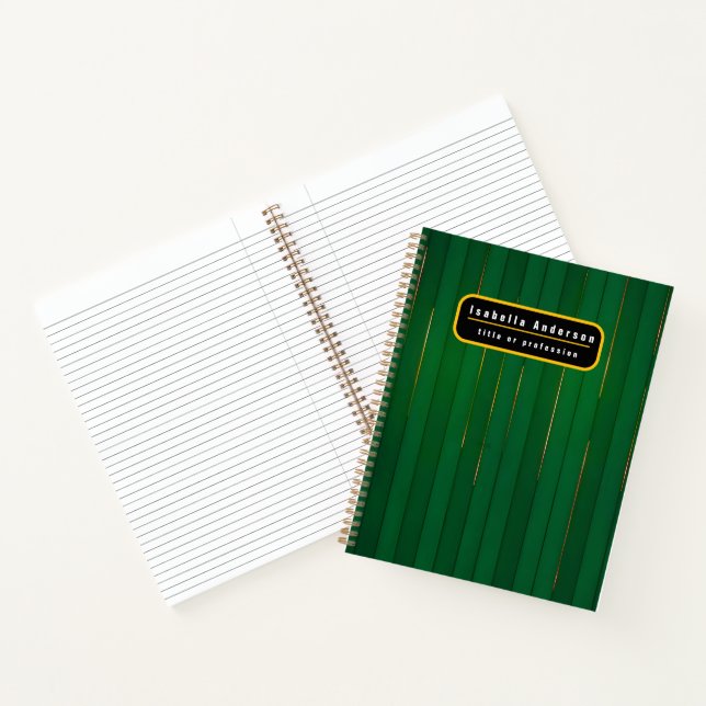 Carnet Collection de Texture Vert Or tendance de luxe (Intérieur)