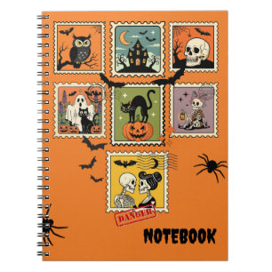 Carnet Collection de timbres postérieurs Halloween vintag