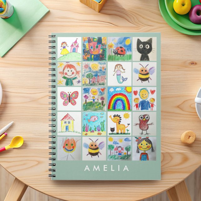 Carnet Collection garde d'art pour enfants 20 dessins (Turn your child’s precious drawings into a cherished keepsake with this personalized notebook. )