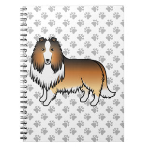 Carnet Colley Rough Sable Mignon Chien de Dessin Animé & 