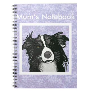 Carnet Collie frontière noire et blanche