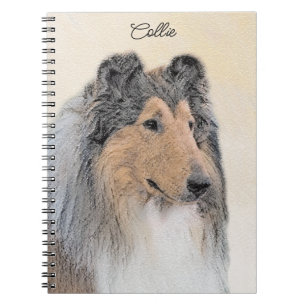 Carnet Collie (Rough) Peinture - Cute Original Chien Art