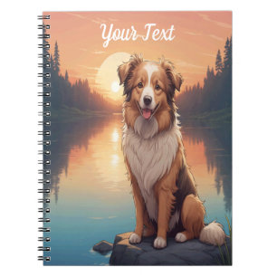 Carnet Collie Shepherd par le lac