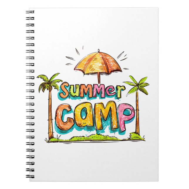 Carnet Colonie de vacances - Panneau coloré de colonie de (Devant)