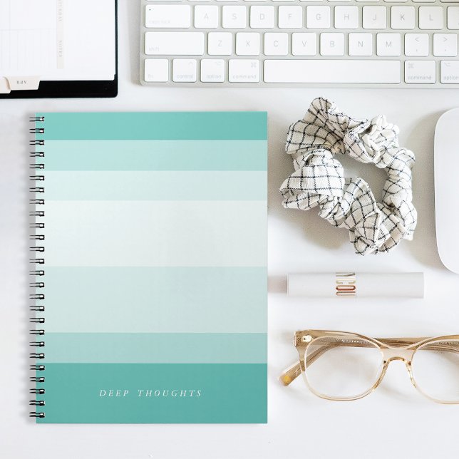 Carnet Colorbloc turquoise à dégradé Aqua (Créateur téléchargé)