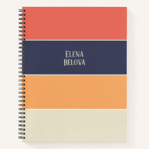 Colorblock Horizontal Stripe Coral & Gainsboro