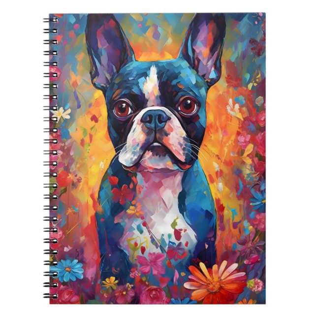 Carnet Coloré Boston Terrier (Devant)