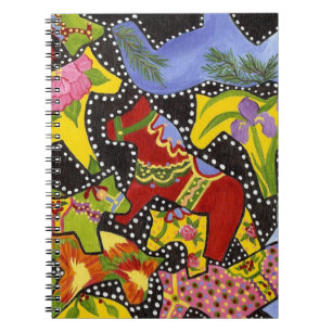 Carnet coloré de chevaux de Dala