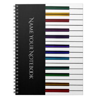 Carnet coloré de musique de piano de clavier