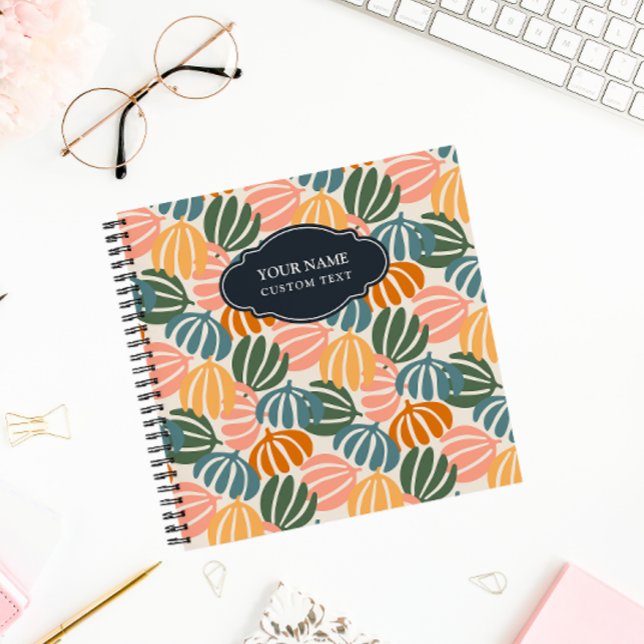 CARNET COLORÉ FEUILLES RETRO SUPER BOTANIQUE (Créateur téléchargé)