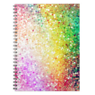 Carnet Coloré Pastel Tons Retro Parties scintillant 2