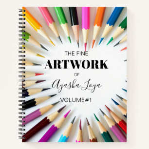 Carnet Coloré Personnalisé Artiste Nom Sketchbook