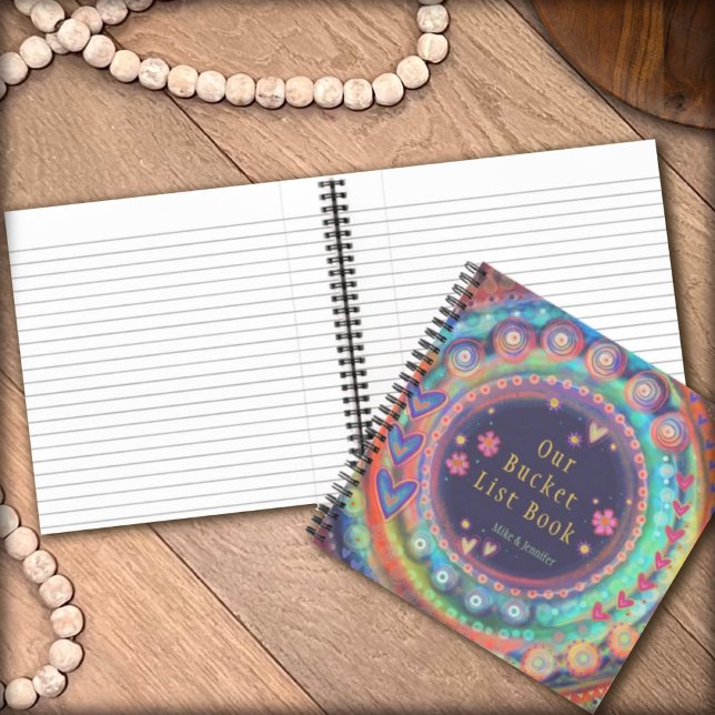 Carnet Coloré Whimsical Fun Personnalisé Bucket List (Créateur téléchargé)
