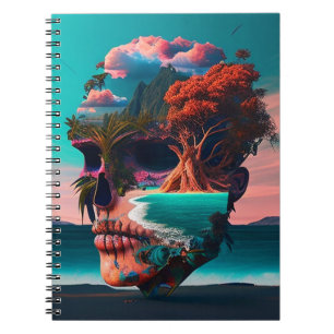 Carnet Colored skull