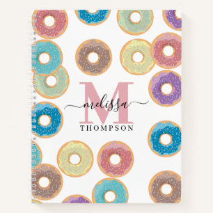 Carnet Colorée Pastel Donuts & Sprinkles Monogram Recette