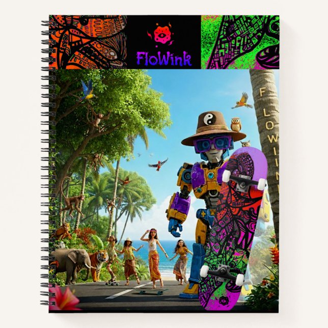 Carnet Colorful Boho Ninja  (Devant)