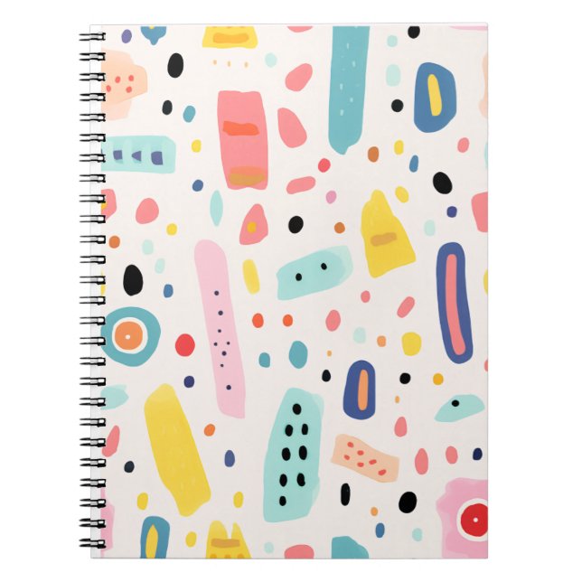 Carnet colorful cute elements design (Devant)