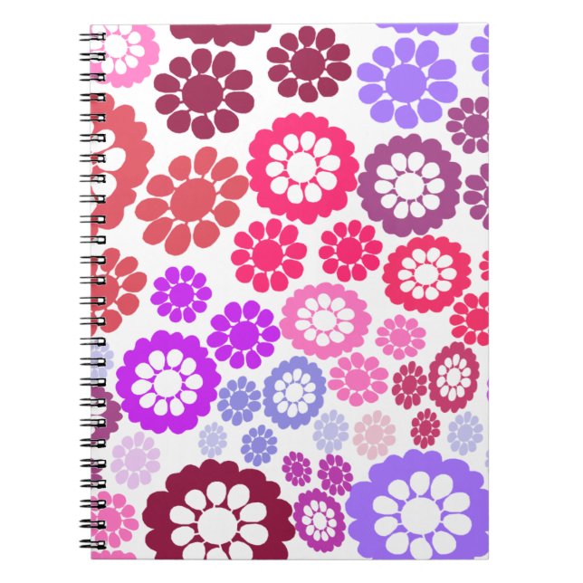 Carnet Colorful Floral Spiral Photo Notebook (Devant)