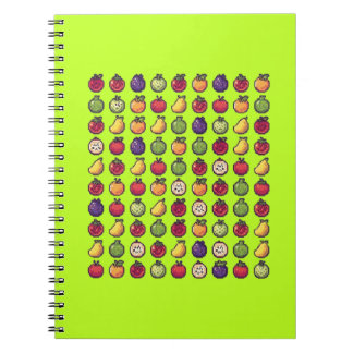 Carnet Colorful Fruits Pixelated 32-bits Art Sticker