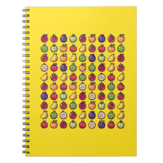 Carnet Colorful Fruits Pixelated 32-bits Art Sticker