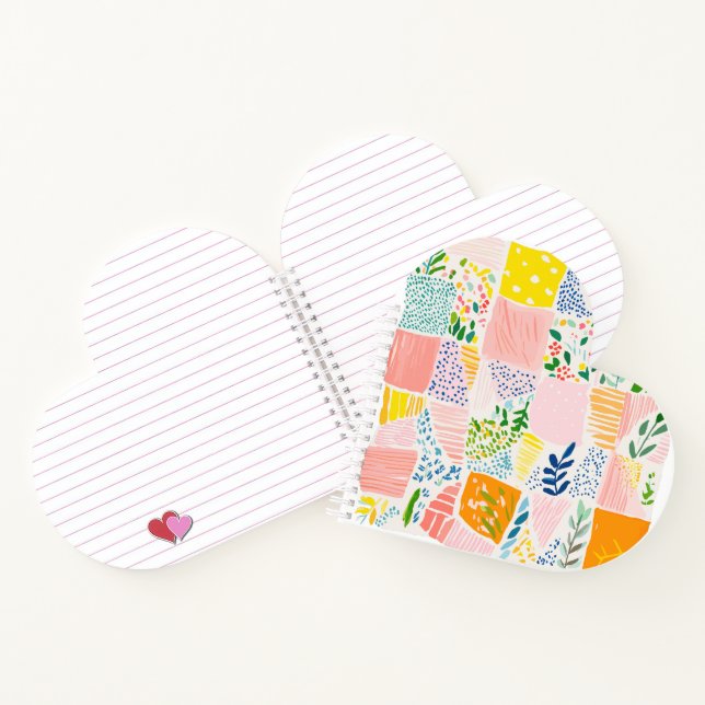 Carnet Colorful Pastel Patchwork Preppy (Intérieur)