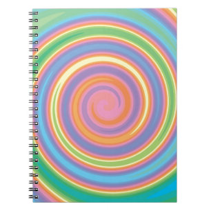 Carnet Colorful psychedelic pinwheel swirl design