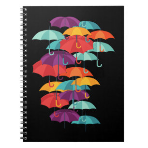 Carnet Colorful Umbrella Pattern