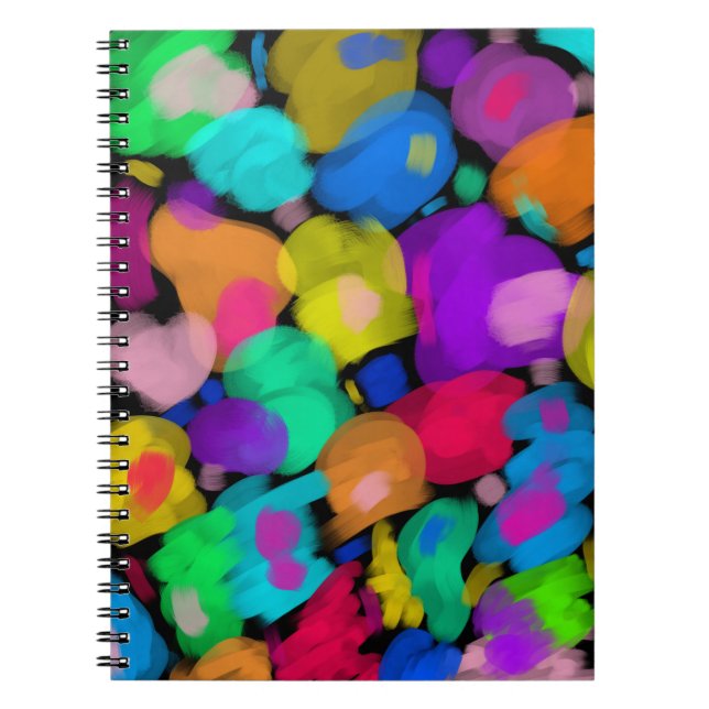 Carnet Colorful watercolor print (Devant)