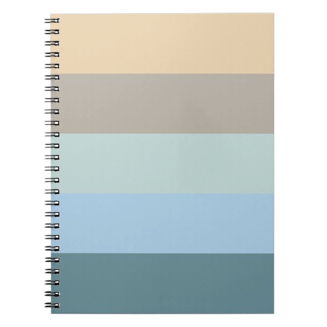Carnet Combo Cinq Couleurs - Sable Brown Bleu Beige Turqu (Devant)
