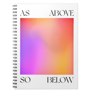 Carnet Comme ci-dessus, ainsi ci-dessous aura art