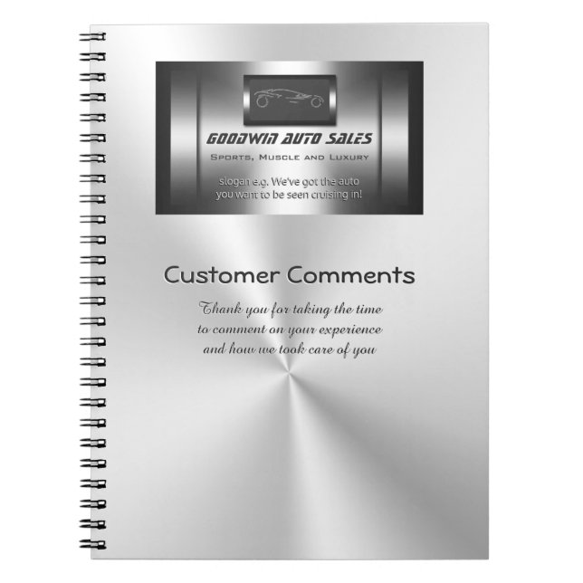 Carnet Commentaires clients des ventes automatiques - fau (Devant)