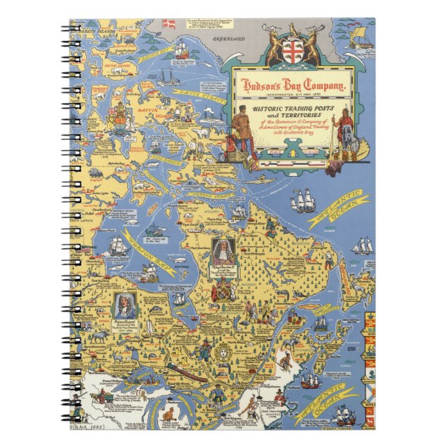 Carnet Compagnie de la Baie d'Hudson - Carte du Canada (Devant)