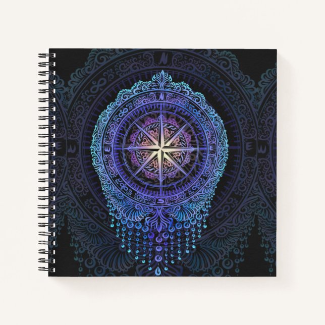 Carnet Compas céleste Mandala (Devant)