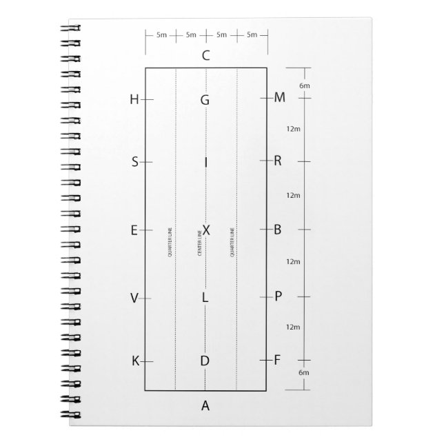 Carnet Compétition Modèle de chevaux de l'arène de ressou (Devant)