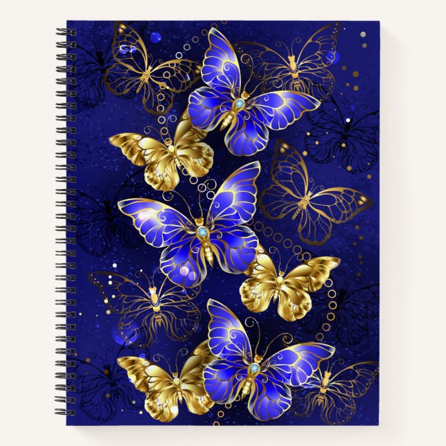 Carnet Composition avec papillons Sapphire (Devant)