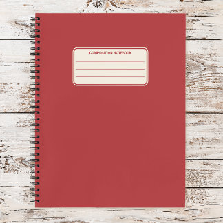 Carnet Composition de couleur unie classique vintage