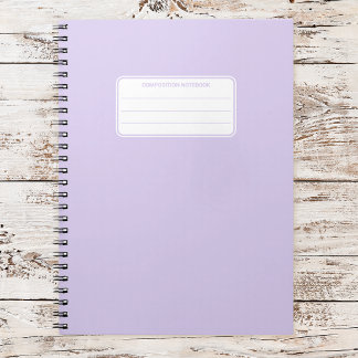 Carnet Composition de couleur unie pastel douce esthétiqu