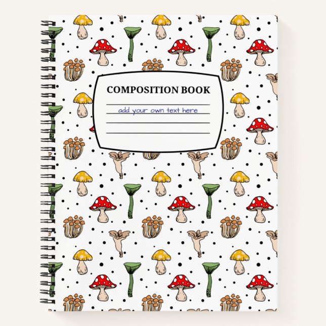 Carnet Composition du Motif du champignon (Devant)
