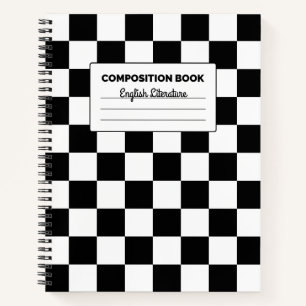 Carnet Composition en damier noir et blanc