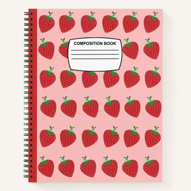 Carnet Composition en fraise sans joint (Devant)