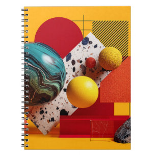 Carnet Composition géométrique colorée abstraite