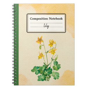 Carnet Composition personnalisée à la Columbine de citron