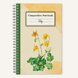 Carnet Composition personnalisée à la Columbine de citron