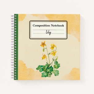 Carnet Composition personnalisée à la Columbine de citron