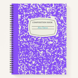Carnet Composition personnalisée classique violet
