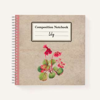 Carnet Composition personnalisée de la fleur de galax à f