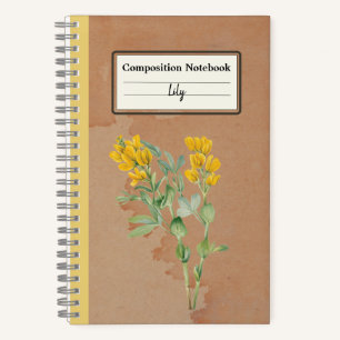 Carnet Composition personnalisée de la fleur de Goldenpea