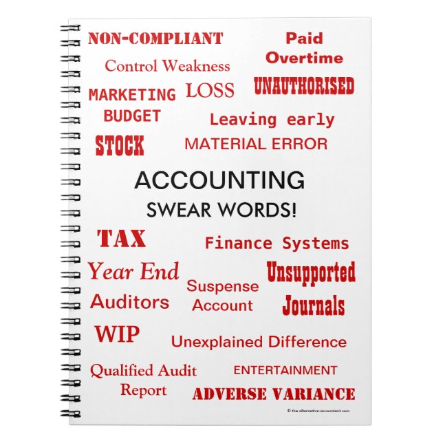 Carnet Comptabilité Sweer Mots Comptable Joke Idée cadeau (Devant)